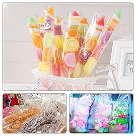 SUREHOME Pretzel Rod Bags 100 Pcs 2x8 Inch Pretzels Bag Adhesive Pretzels Individual Bags Clear Resealable Self Sealing Cellophane Bag for Chocolate Covered Pretzels Stick Candy Treats Packaging