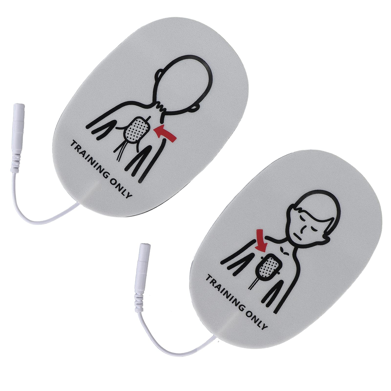 PRAV Training Replacement Pads, Soft Foam Training Electrode Pads Comfortable Use Self Adhesive for XFT AED Trainer