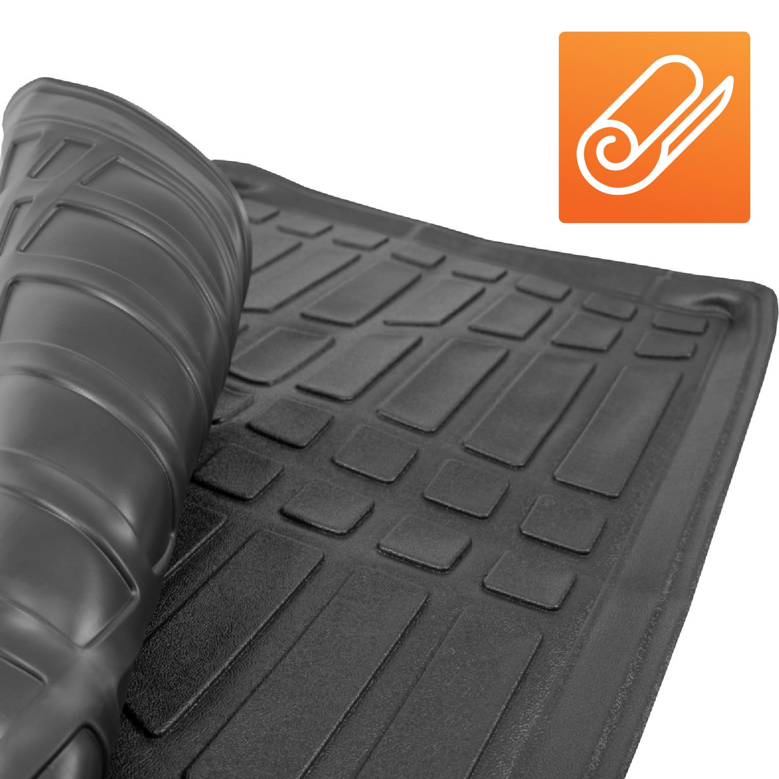 SCOUTT Vasca Bagagliaio per Jeep Renegade Dal 2014 Piano Superiore, in TPE su Misura, Proteggi Baule con Bordo Alto 4 cm, Antiscivolo, Inodore