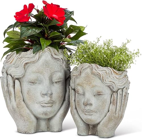 Miniatura 4 de Abbott Collection Home Maceta mediana con cabeza en manos