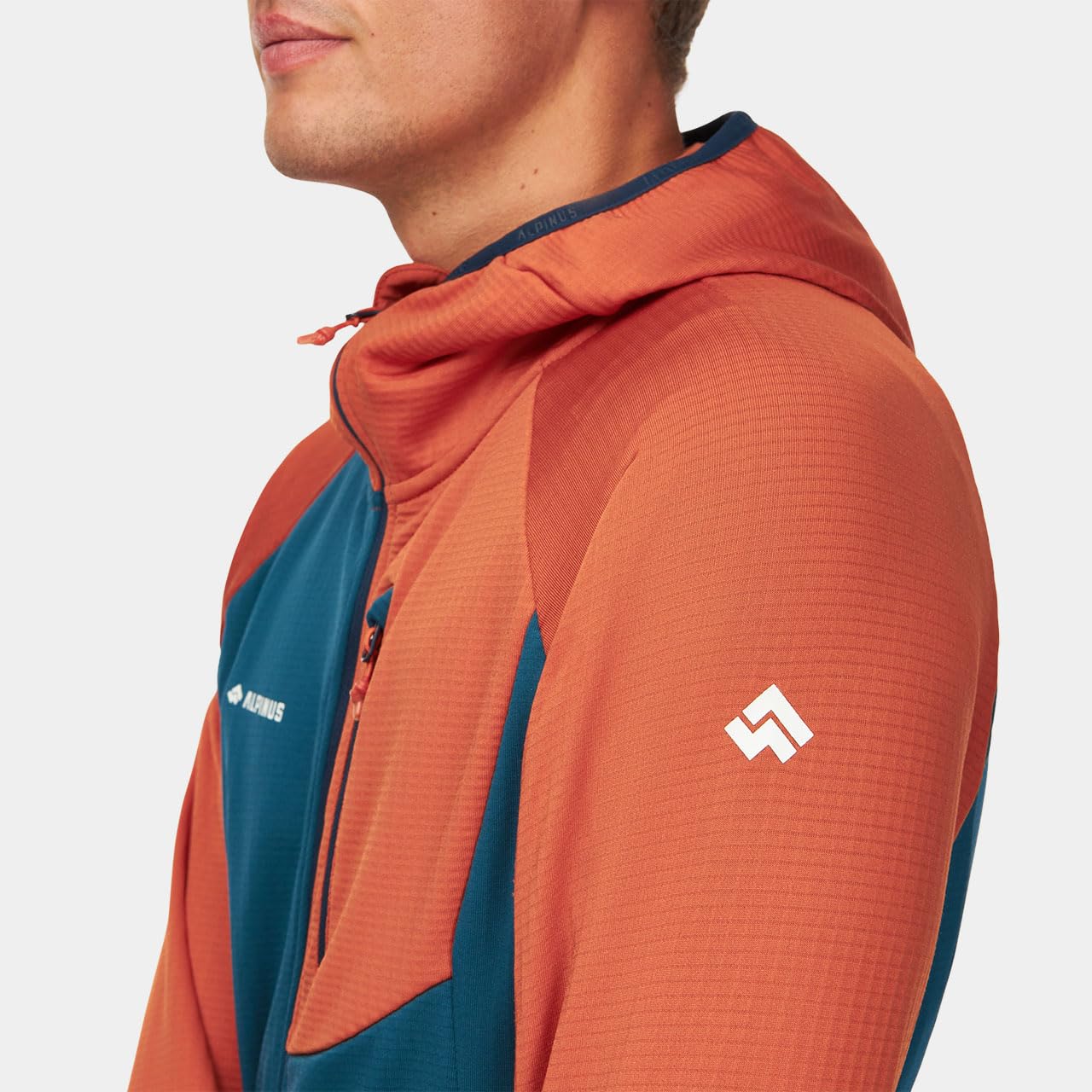 Alpinus Bluza męska Naryn granatowo-pomarańczowa MK11483