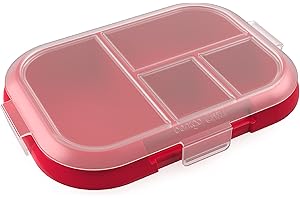Bentgo Chill Kids Red Meal Prep 4 Compartment Lunch Box with Cover
