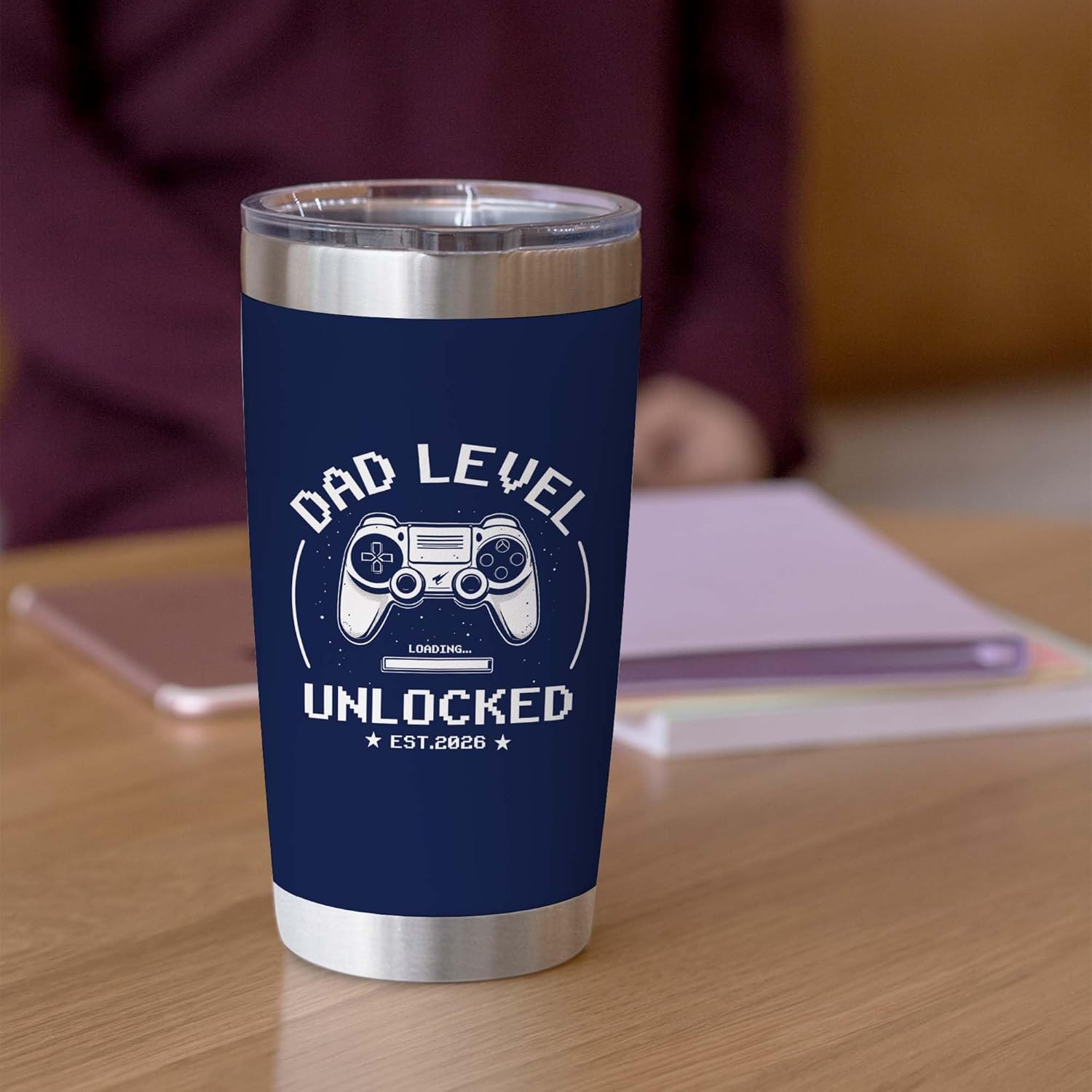 Promoted to Dad 2026 Tumbler 20oz – New Dad Gifts for First Time Daddy, Expecting Daddy Present For Birthday, Father’s Day, Christmas Cups From Friend, Baby, Kid, Wife - Image 7