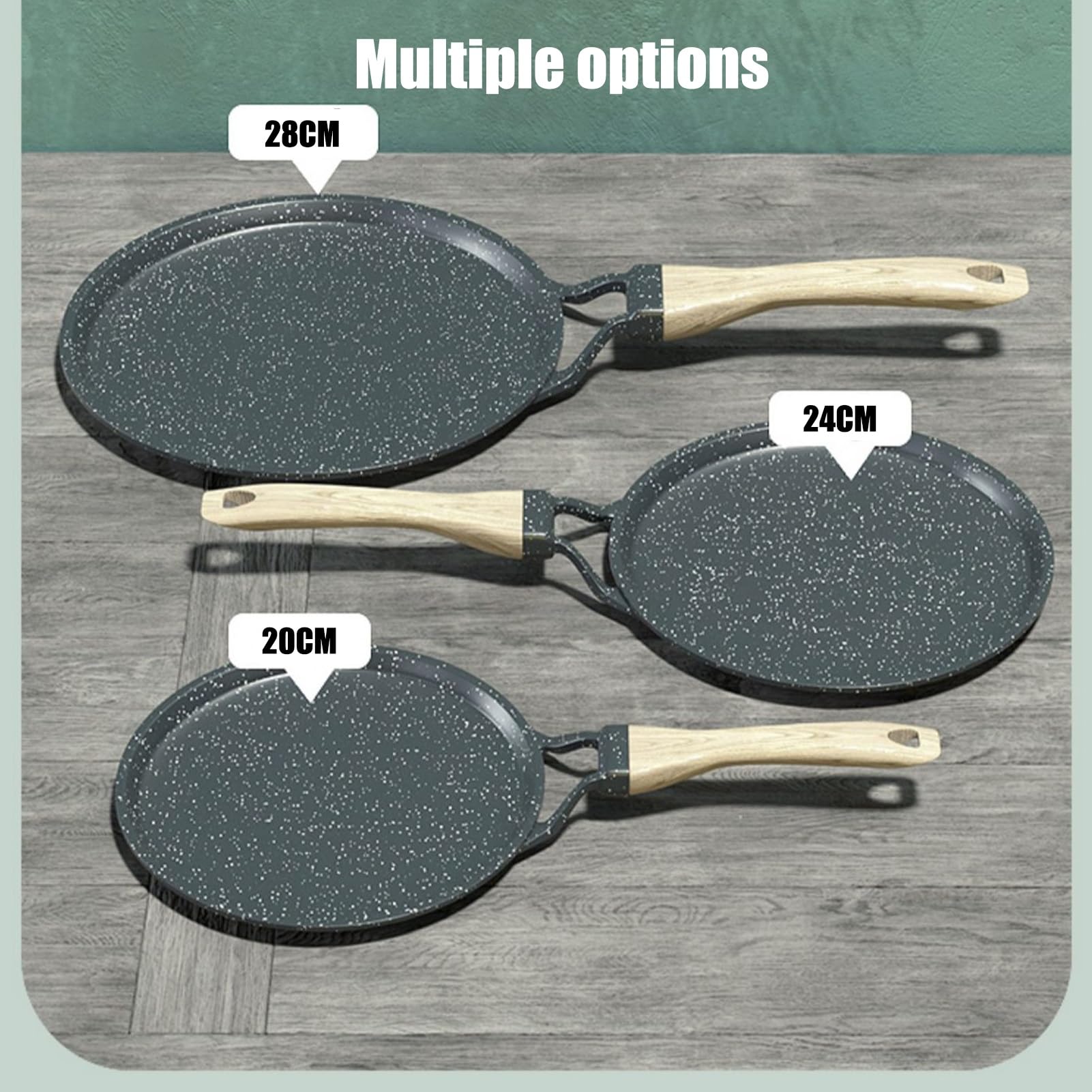 Antihaft-Pfanne Aus Medizinischem Stein, Haushalts-Kochpfanne, Leichte Bratpfanne, Universal-Frühstückspfanne For Herdplatten, Antihaft-Pfanne, Kochpfanne, Bratpfanne, Steak-Bratpfanne(White,28cm)