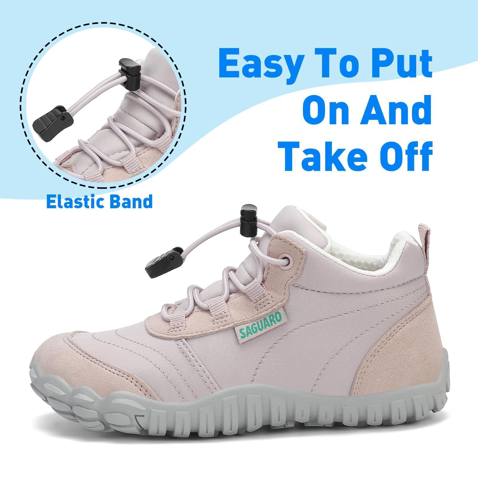 SAGUARO Enfants Chaussures de Trail Minimaliste Barefoot Running Sneakers Léger Respirantes 26-36 EU