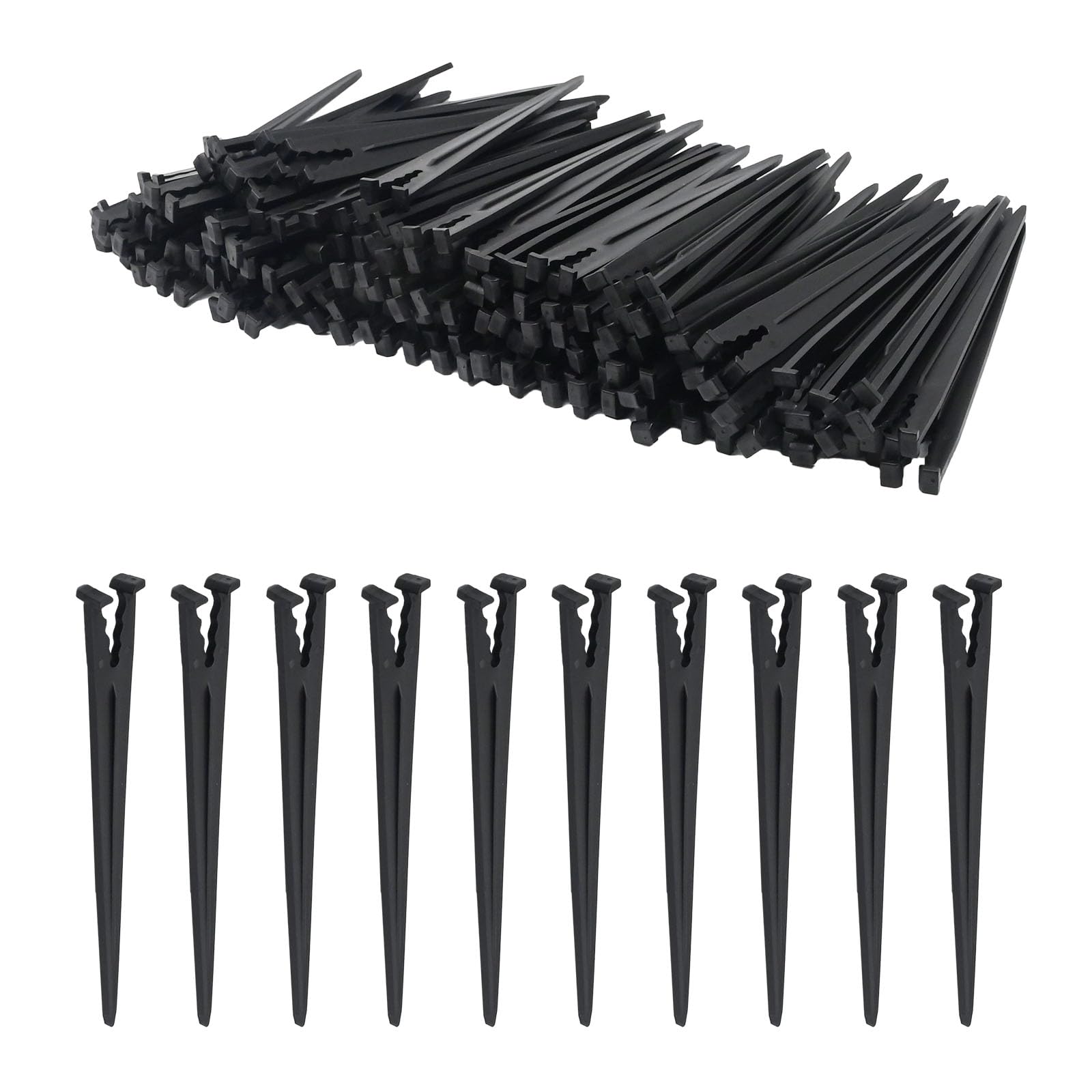 Émetteurs d'irrigation stables : lot de 200 piquets pour tuyau de 6,35 mm