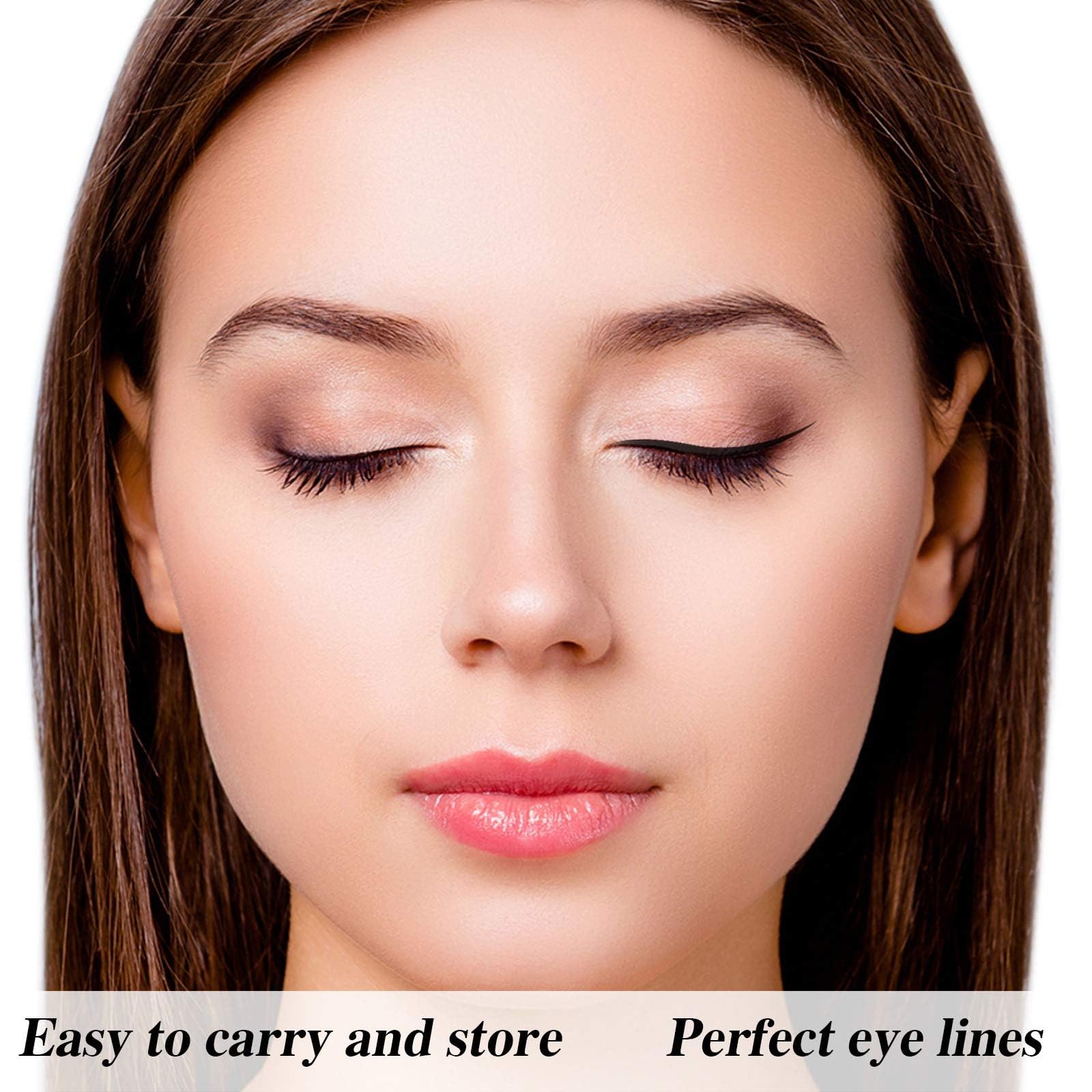 Nyamah Sales 50pcs Eyeliner Brushes With Covers,Eye Liner Wands for Makeup, Eyeliner Applicator Cosmetic Eye Wands Makeup Tool for Eye Line Eyelash Growing 1