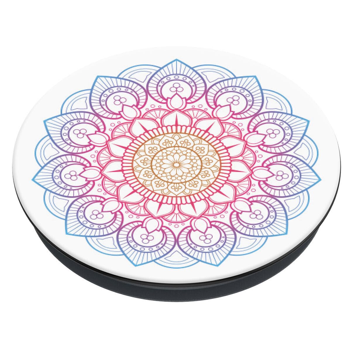 PopSockets PhoneGrip | uchwyt i uchwyt do smartfonów | Włączany i wysuwany uchwyt Basic | Mandala Rainbow