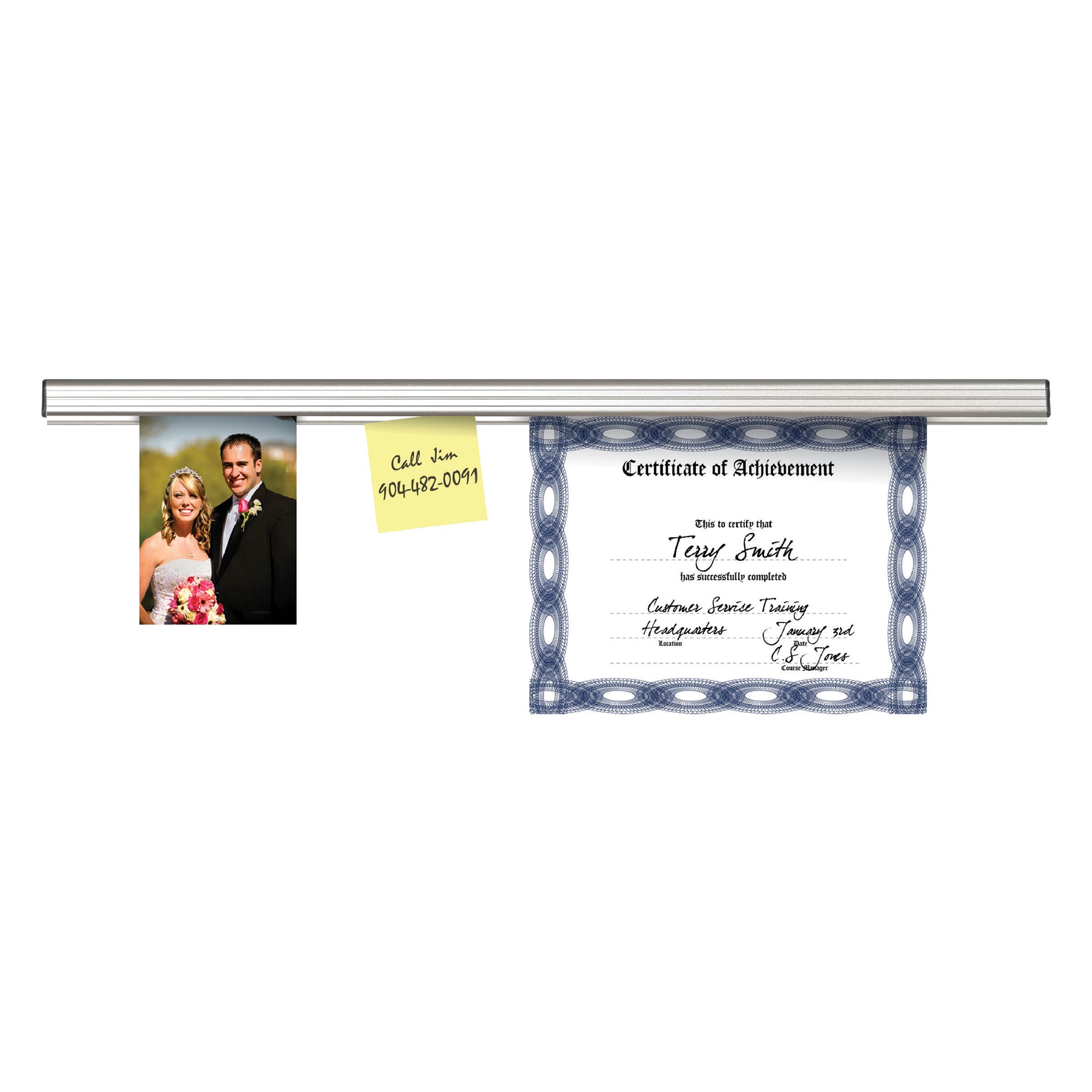 ADVANTUS Grip-A-Strip Display Rail, Regular Size, 4 Feet Long, Satin Finish Aluminum (2010) by Advantus Corp.
