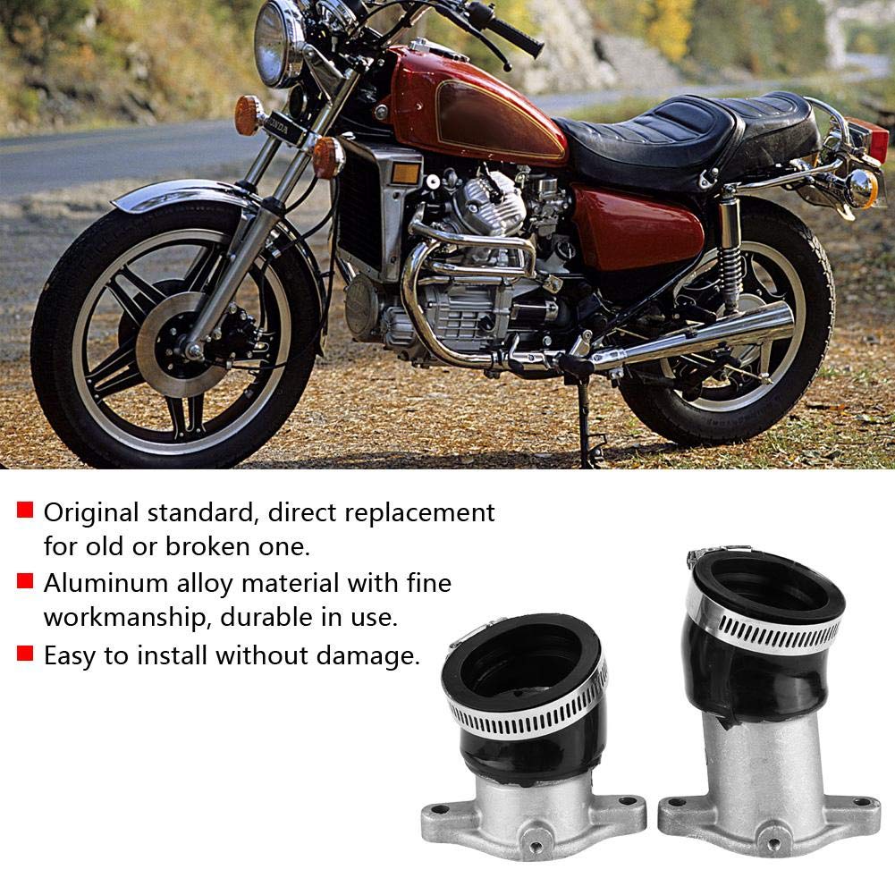 cx 500 ansaugstutzen,Cx 500 Ansaugstutzen,2 Stücke Aluminium Vergaser Ansaugkrümmer Schnittstelle Kleber Stiefel Vergaser Ansaugkrümmer Für Cx500 1978-1982
