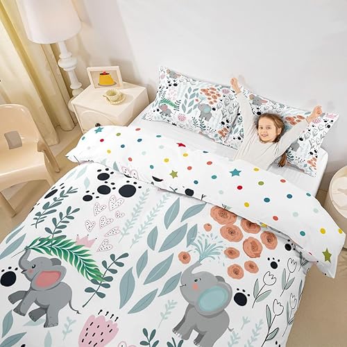 Vista 203 de Erosebridal Funda de edredón de zorro kawaii, juego de ropa de cama de zorro de dibujos animados, funda de edredón con 2 fundas de almohada para Fox