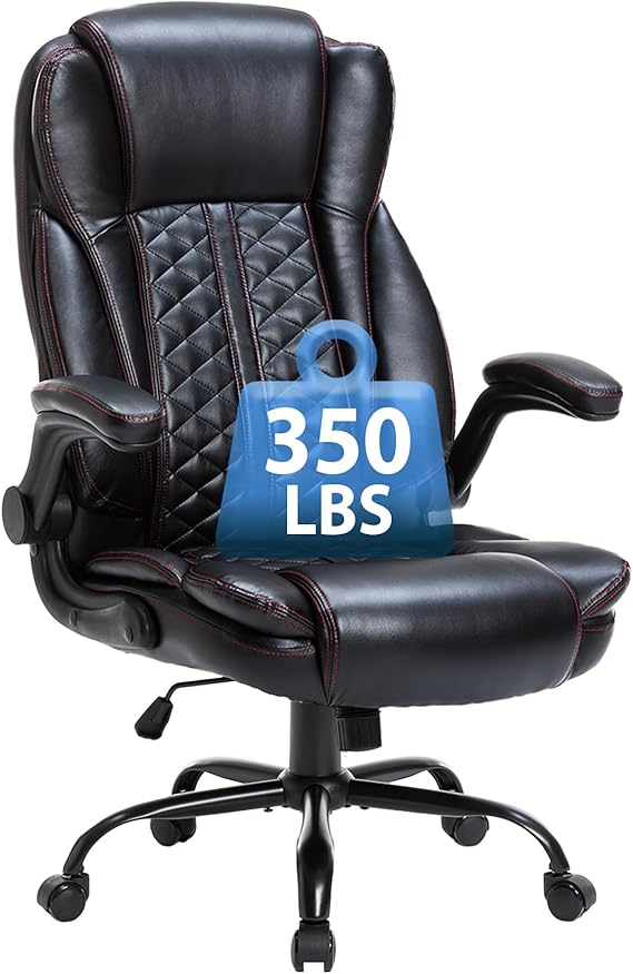 350lbs Executive Office Chair with Flip Up Armrests,Big and