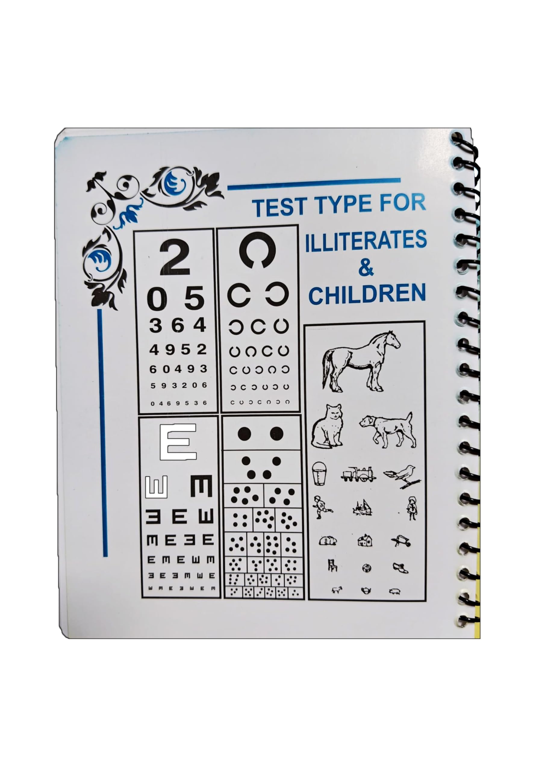 Eagle Eye Products® || EEP || Near Vision Test Type Book with Eye Charts || Axis Marking Chart for Vision Testing || Professional Vision Assessment Tool || Multilingual - Image 2 thumbnail