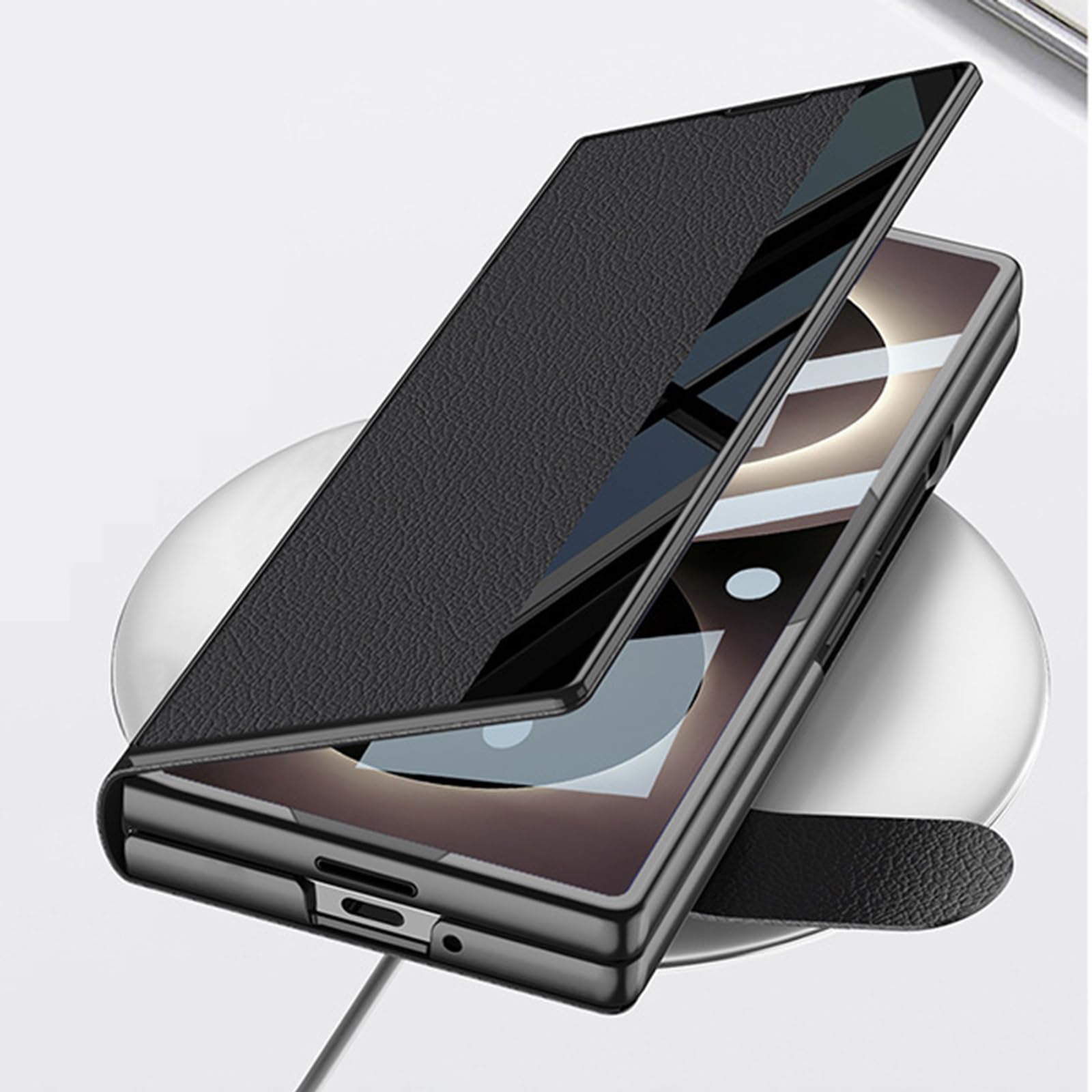 Etui do Samsung Galaxy Z Fold 8 Ultra, wzór skóry z włókna węglowego
