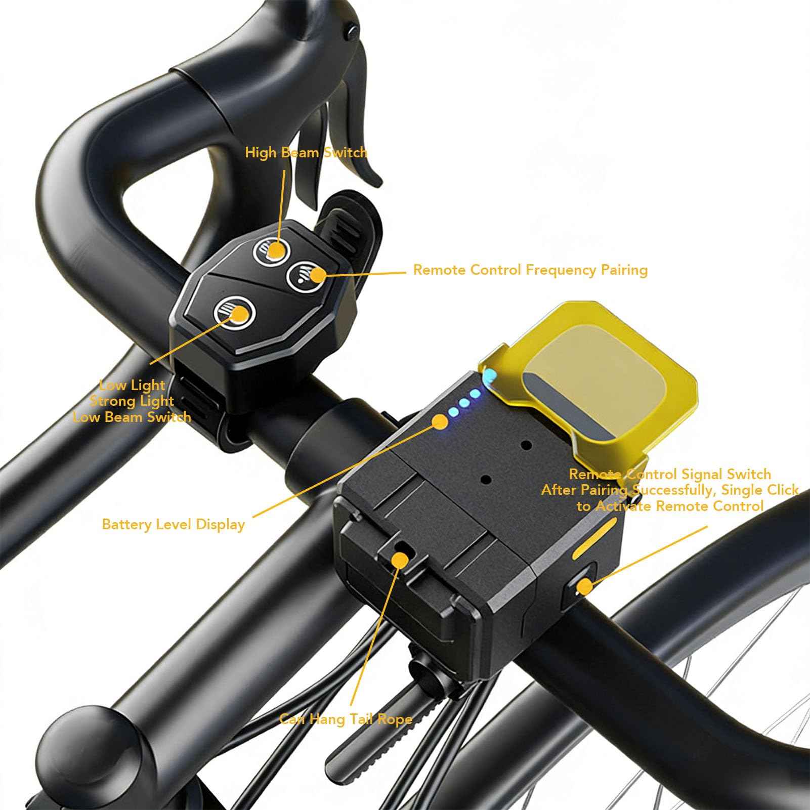 Luces de Bicicleta para Conducción Nocturna, Juego de Luces Traseras y Faros de Bicicleta Recargables USB C, Luz de Ultrabrillante, Faro de LED de 240