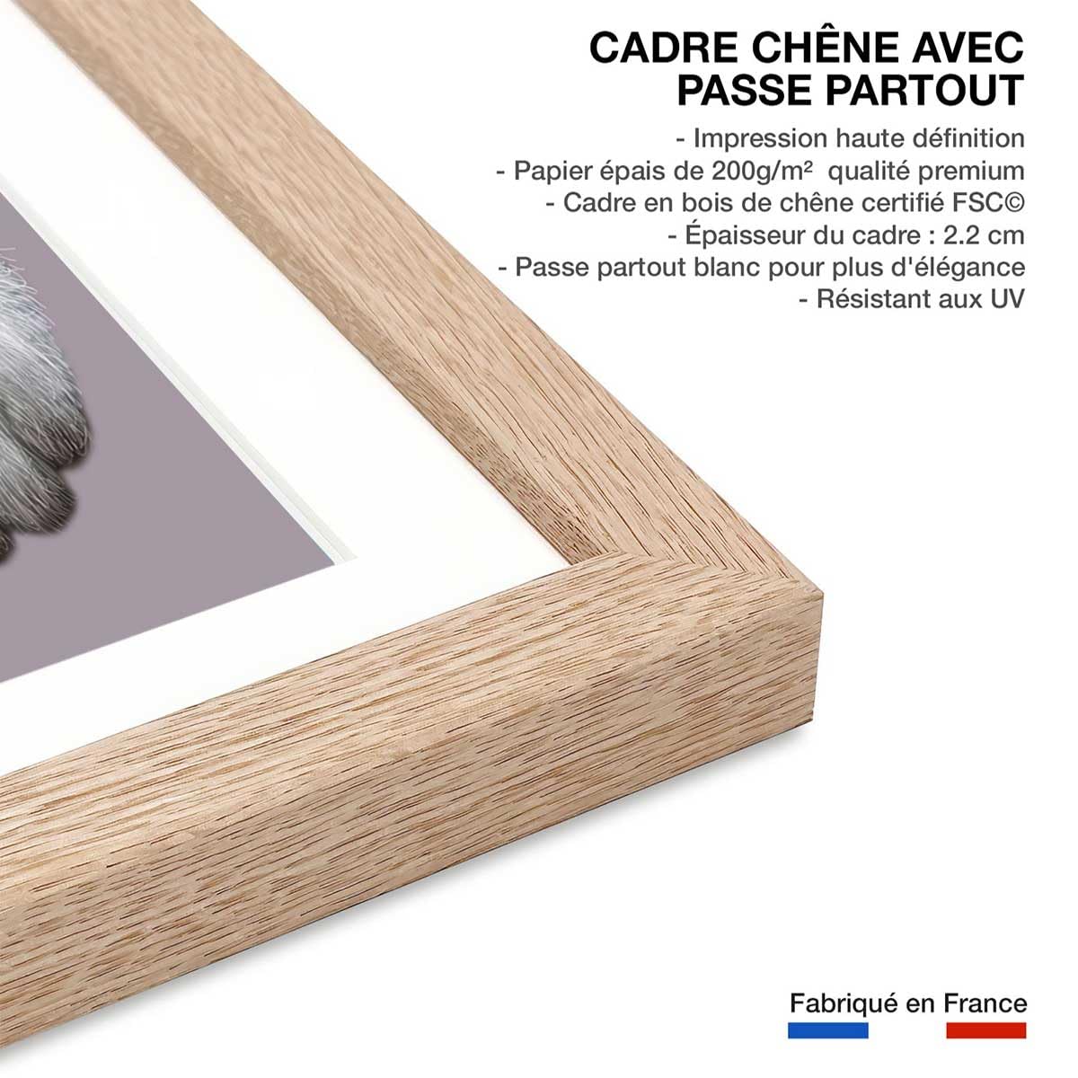 Affiche enfant rouge à lèvres paula - Made in France - Affiche sous cadre bois 40x60