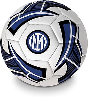 Mondo Sport - Pallone da Calcio cucito F.C. Inter Milano - size 5 - 410 g - Prodotto ufficiale - Colore Nero/azzurro/bianco - 13642