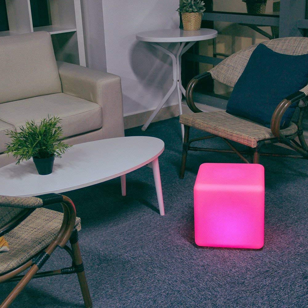 Amazon.co.jp: 屋外 RGB 調光機能付き 20CM LED キューブ・ライト