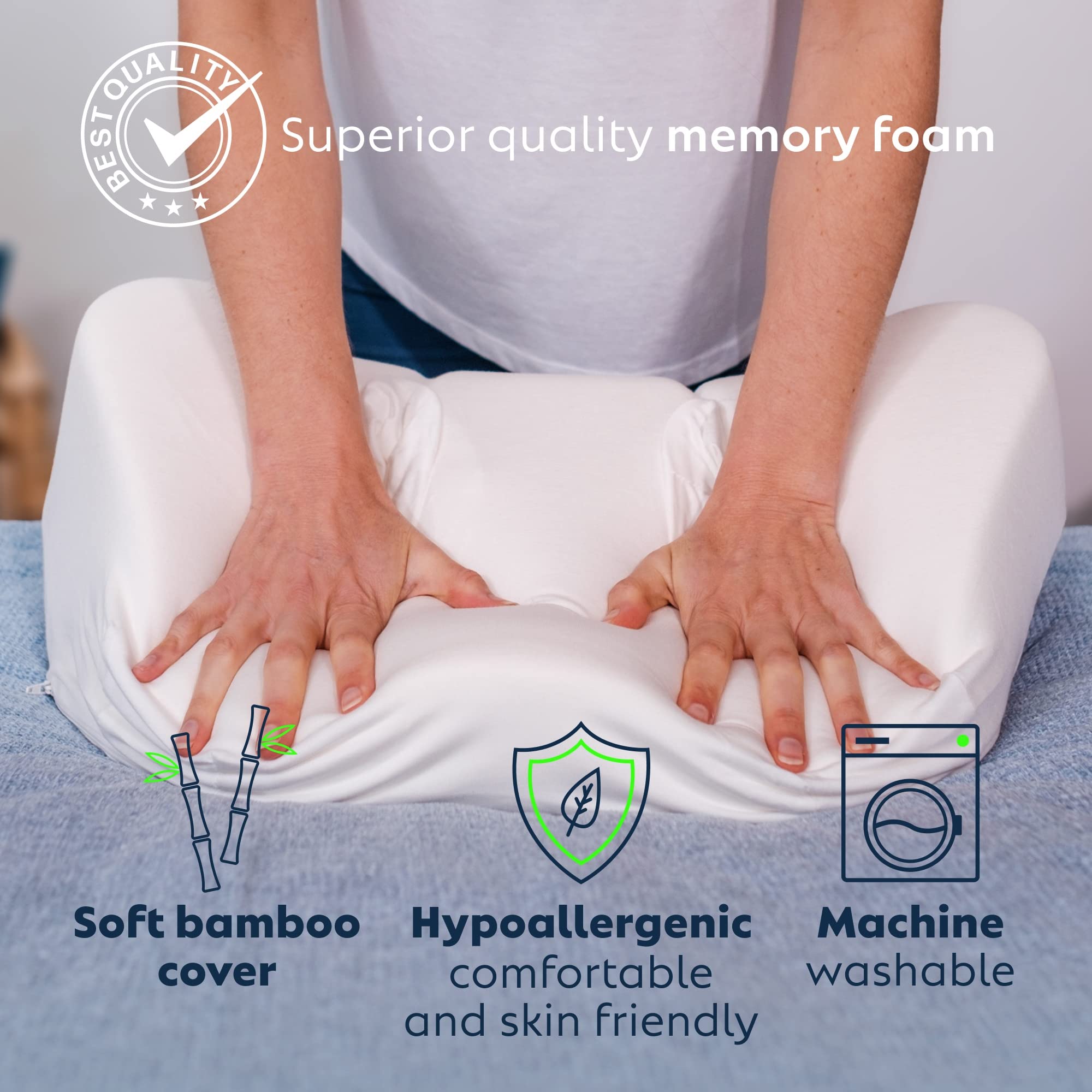 Side Sleeping Pillow Height Adjustable Ear Pain