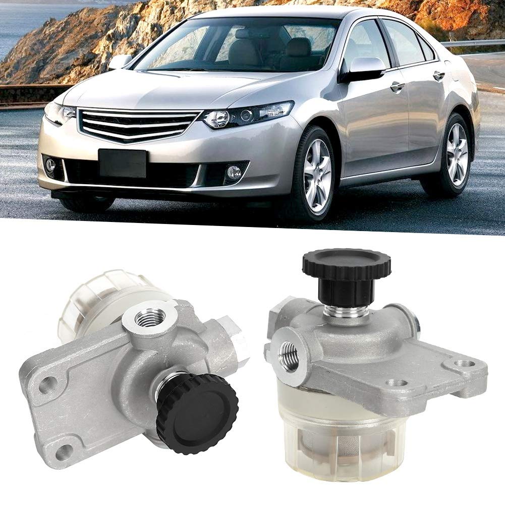 Qiilu Séparateur d'eau de filtre à carburant, pompe auxiliaire manuelle de séparateur huile-eau universel de voiture A0000907350