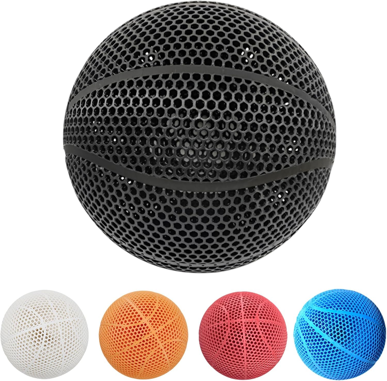 【アウトレット】エアレスバスケットボール　柔らかい素材　白　7号球 アウトレット】エアレスバスケットボール 柔らかい素材 白 7号球