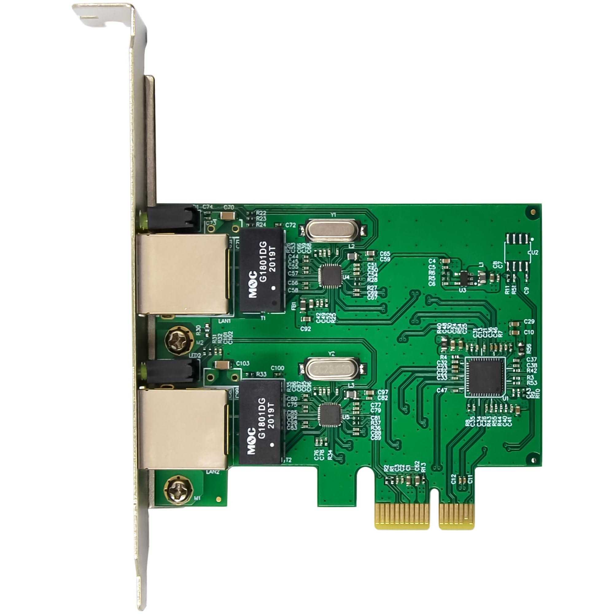 InLine Scheda di rete Dual Gigabit con 2 x RJ45, PCIe x1, con slot a basso profilo, VLAN, frame jumbo, risparmio energetico, 51128 K