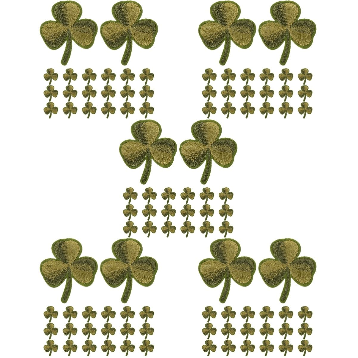 STOBOK 100pezzi Patches Ricamati Shamrock Per Capi e Accessori Toppe Termoadesive Per Riparazioni e Decorazioni Di Vestiti Jeans Cappelli Shirt