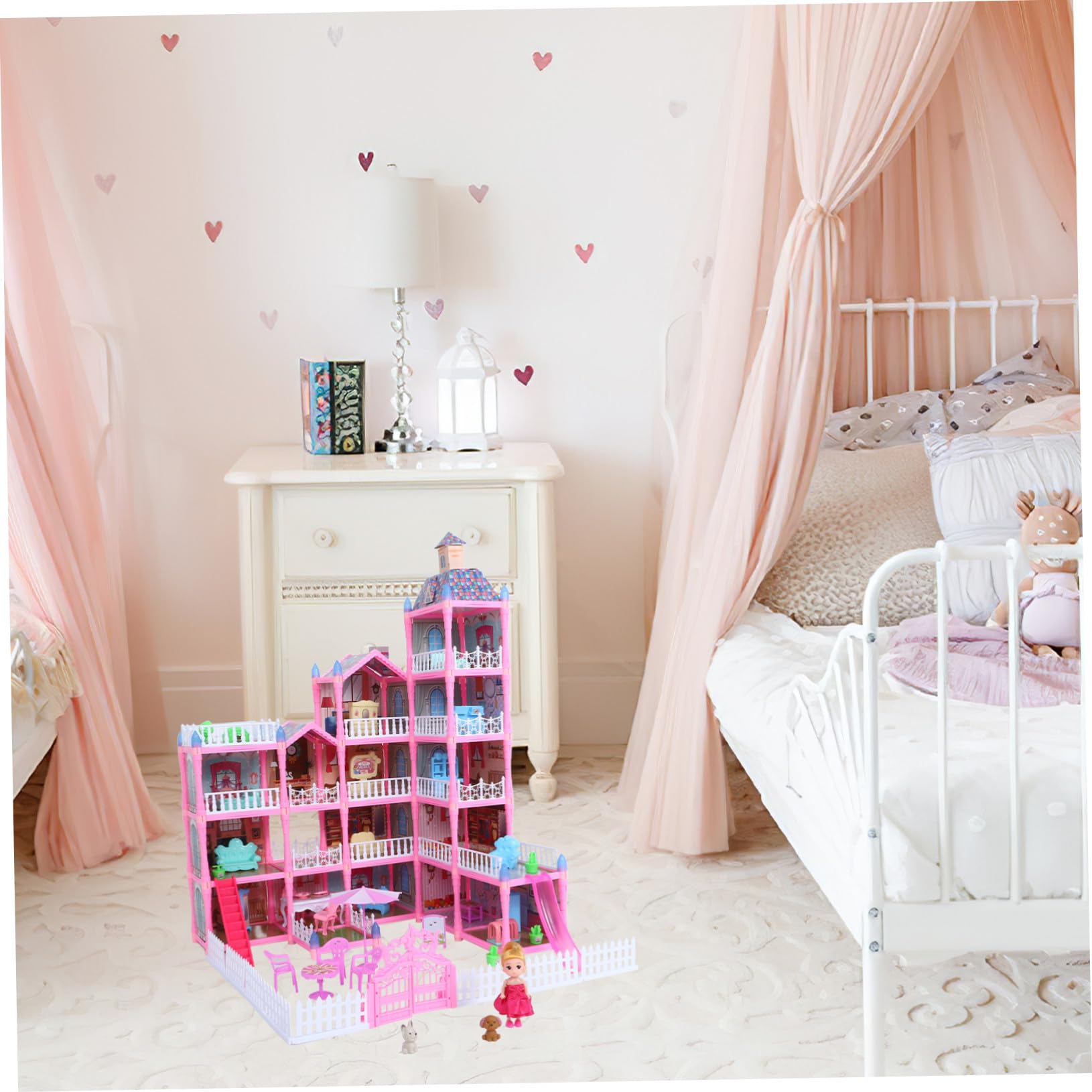 Toyvian Casa Bambole Castello Principessa per Bambine Casa Bambole Gioco Bambine Principessa