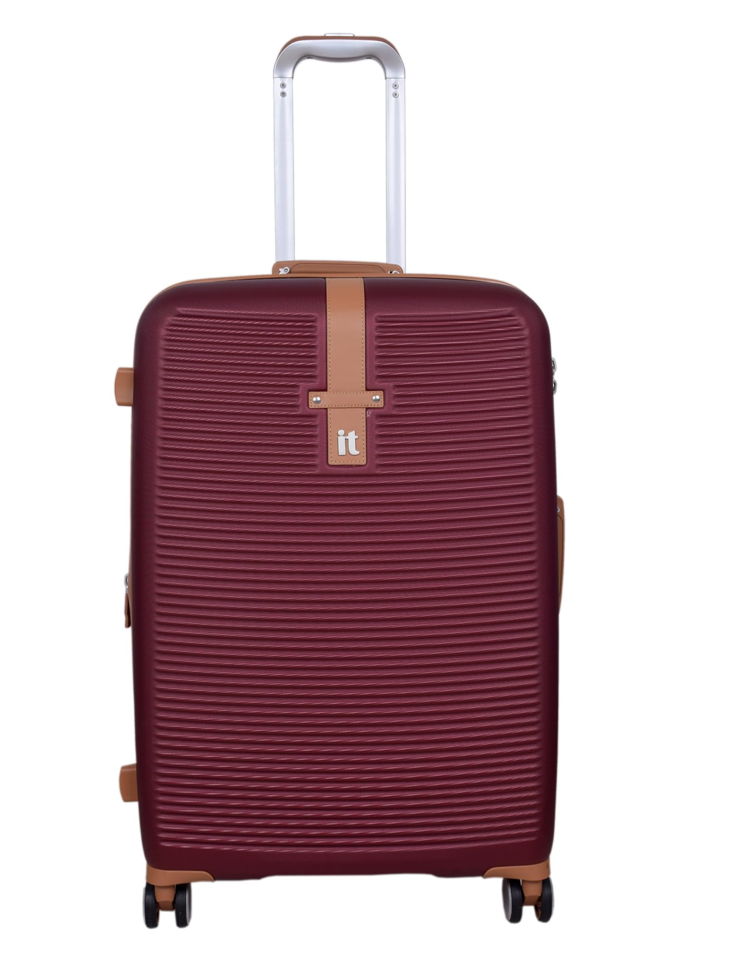 Shoreside-Burgundy-Medium-24 inches Expandable Hard Case Beautiful Interior with Wet Pouch Check-in Luggage 8 Wheel Trolley Bag-image-4