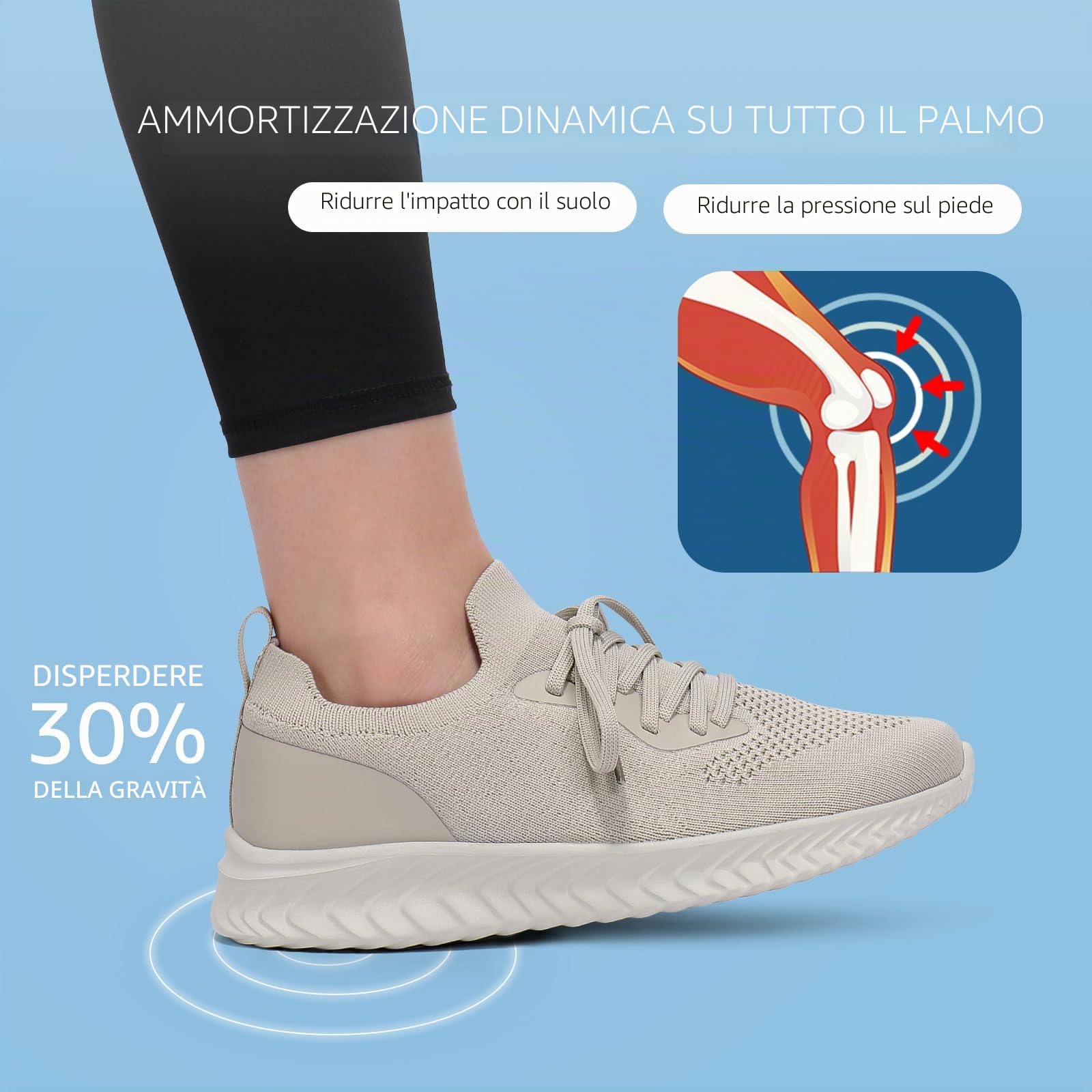 HKR Scarpe da basket da donna comode da corsa marcia sport casual fitness sneakers, grigio, 42 EU
