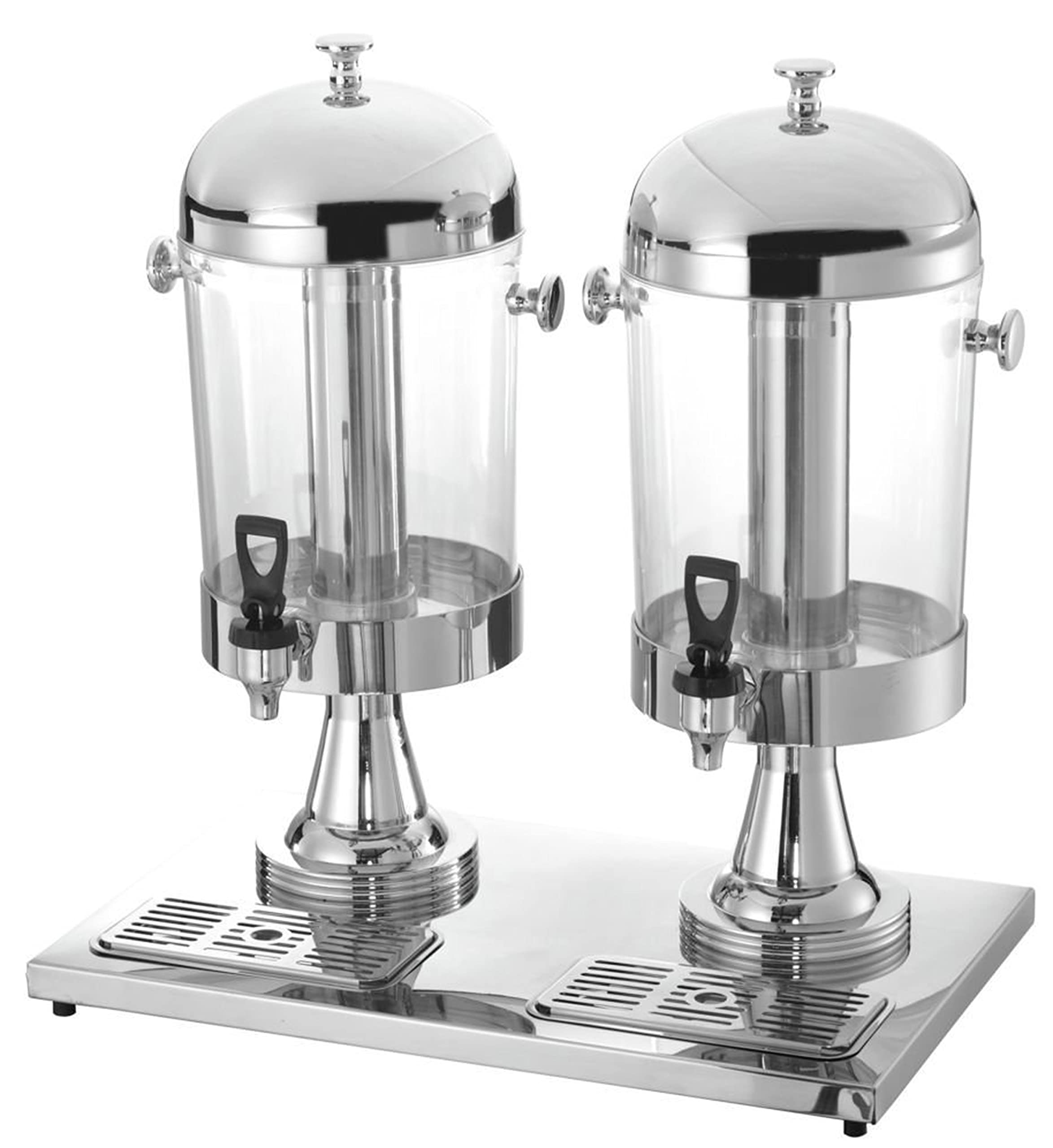 Malabar Stainless Steel Juice Dispenser 16 Liters, Milk, Cold Drinks and Beverage Dispenser with Tap (Double)