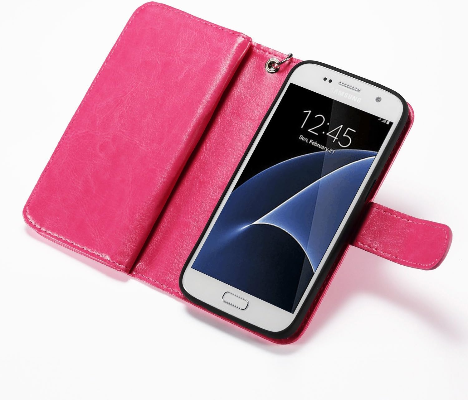 Joopapa S7 Case, Galaxy S7 Case, Galaxy S7 Wallet Case,Pu Leather Case Magnet Wallet Credit Card Holder Flip Cover Case Built-in 9 Card Slots & Stand Case for Samsung Galaxy S7 (Pink)