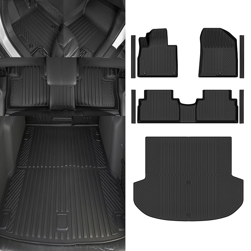 Tapetes automotivos sob medida em TPE para Hyundai Santa Fe 2019–2020, 5 lugares, NQOQN