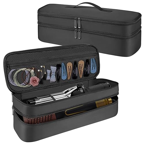 Deyzeum Funda de transporte de viaje de doble capa para Revlon, bolsa de almacenamiento portátil para secador de pelo Revlon de un solo paso,