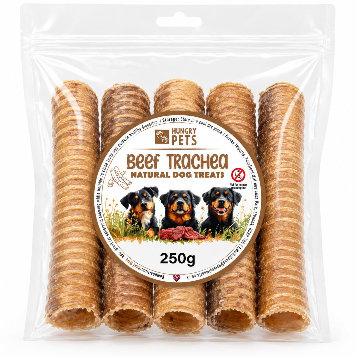 Beef Trachea, Natural Dog treat (250g)
