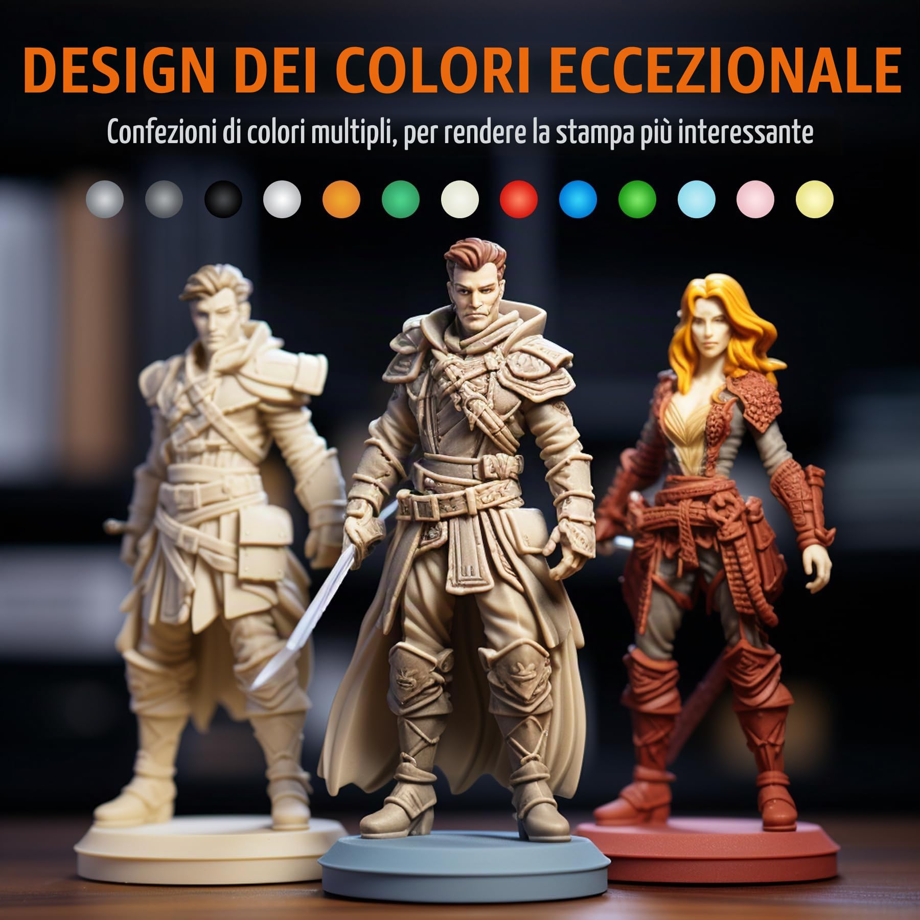 TECBEARS Resine Standard Stampante 3D Grigio 2KG, Alta Precisione, Eccellente Fluidità e Bassa Contrazione Resina UV 405 nm per Stampanti 3D LCD/DLP/SLA