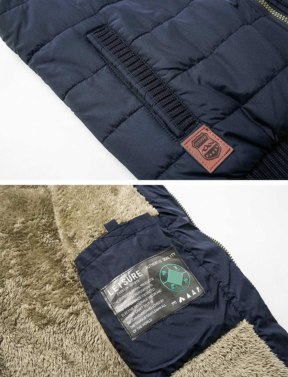 Vcansion Men's Outdoor Stand Collar Fleece Jacket Vest Casual Padded Vest Coats - Image 6