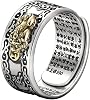 990 Silver Feng Shui PiXiu MANI Mantra Protection Wealth Ring Adjustable Ring, Metal, not known