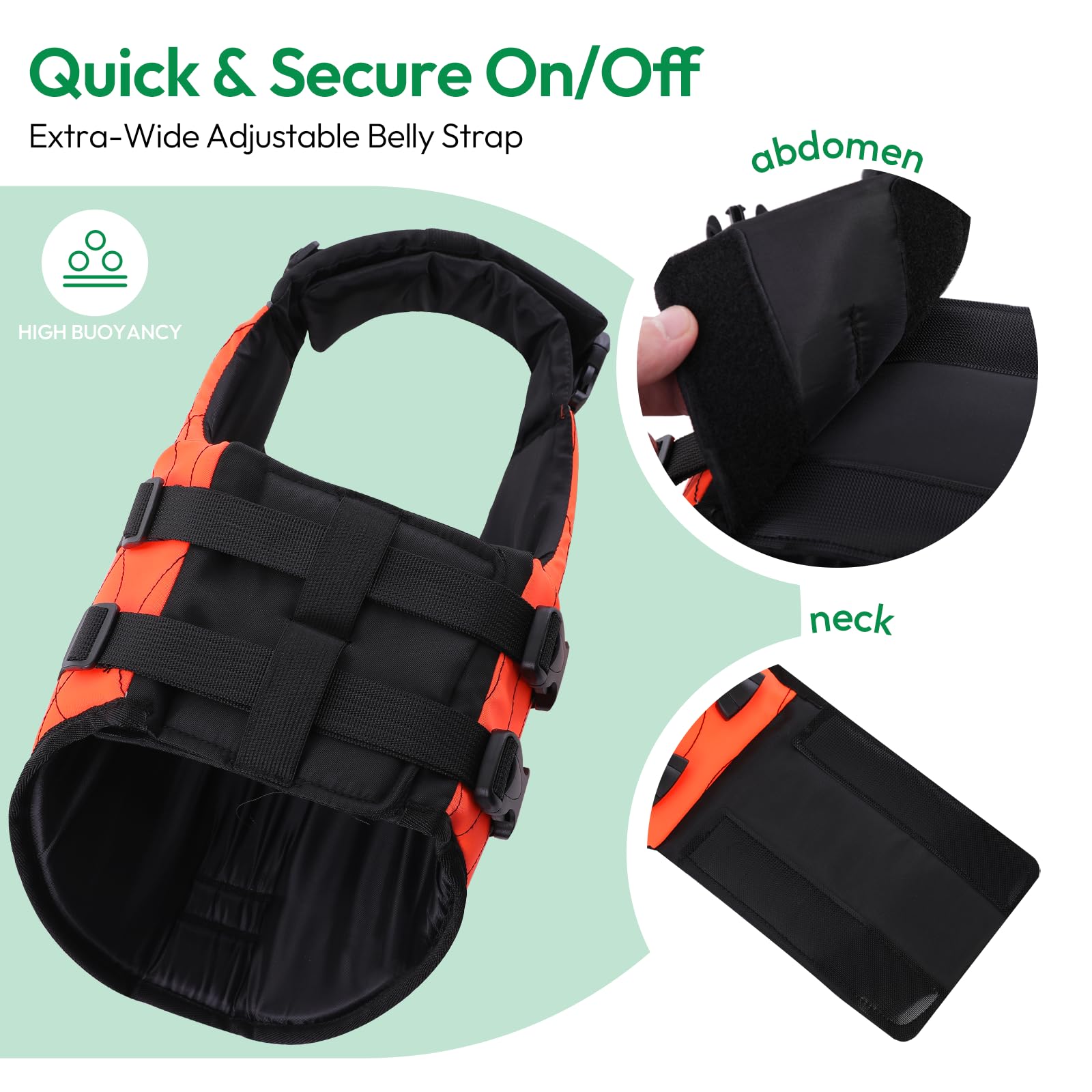 KONVINIT Chaleco de Rescate Reforzado para Perros Grandes, con Doble Punto de Anclaje: 2 Anillas de Acero, Colores Vivos y Ajuste Seguro con Hebillas, Diseño Exclusivo