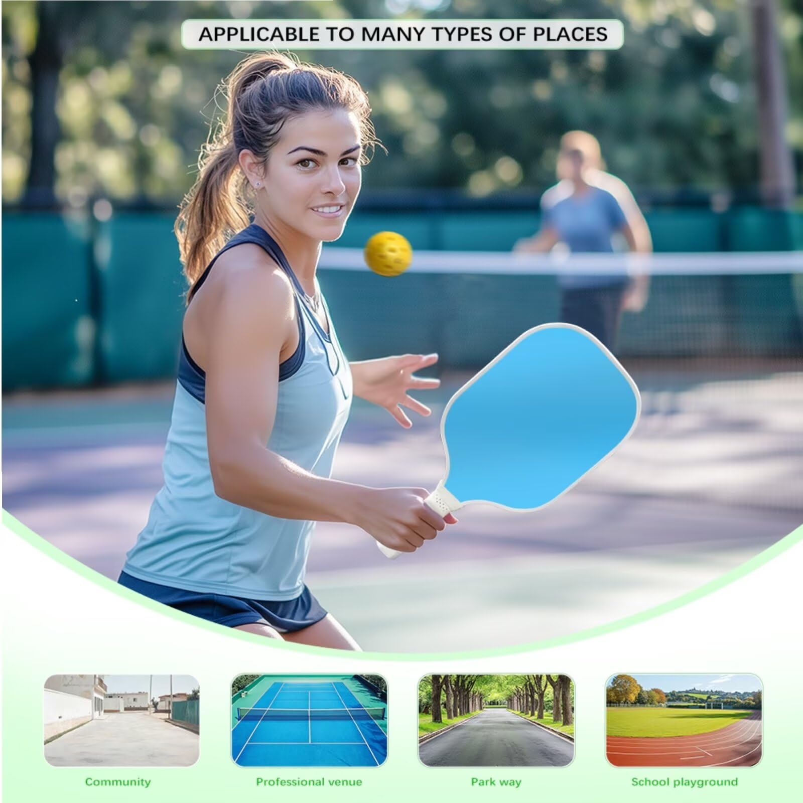 Set di 2 racchette da pickleball, zaino per pickleball, racchette da pickleball, per adulti e adolescenti