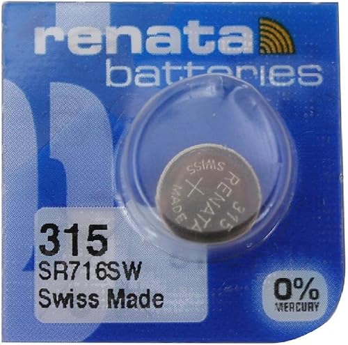 Renata 315 SR716SW Baterías 1.55 V Óxido de Plata 315 Batería de reloj (10 unidades)