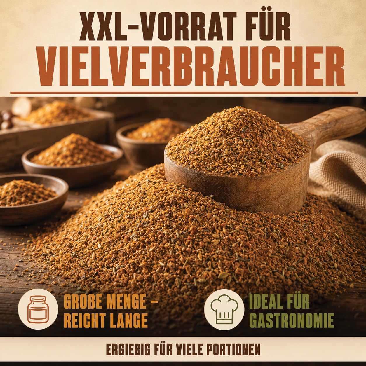 GiDeli Gyrosgewürz 10kg im Eimer - Authentische Griechische Rezeptur mit Gewürzen & Kräutern - Mediterrane Gewürzmischung & Fleischgewürz - Grob Gemahlen & Küchenfertig - Ideal für Kebab & Marinaden