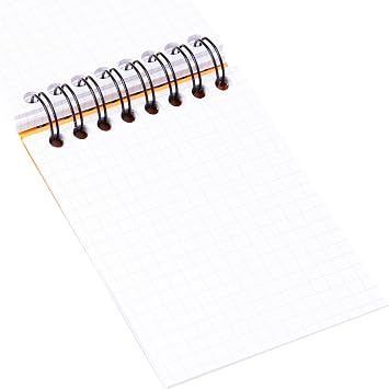 Rhodia 11500C - Spiral Notebook (Full Bound) Orange - A7 - Small Squares - 80 Detachable Sheets, 80G Clairefontaine Paper - Classic Soft Coated Card Cover