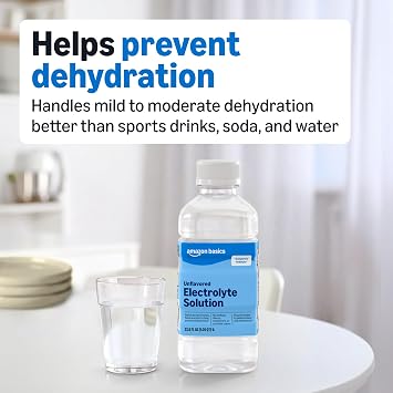 Amazon Basics Oral Electrolyte Solution, Unflavored, 33.8 fl oz (Pack of 1) (Previously Care)