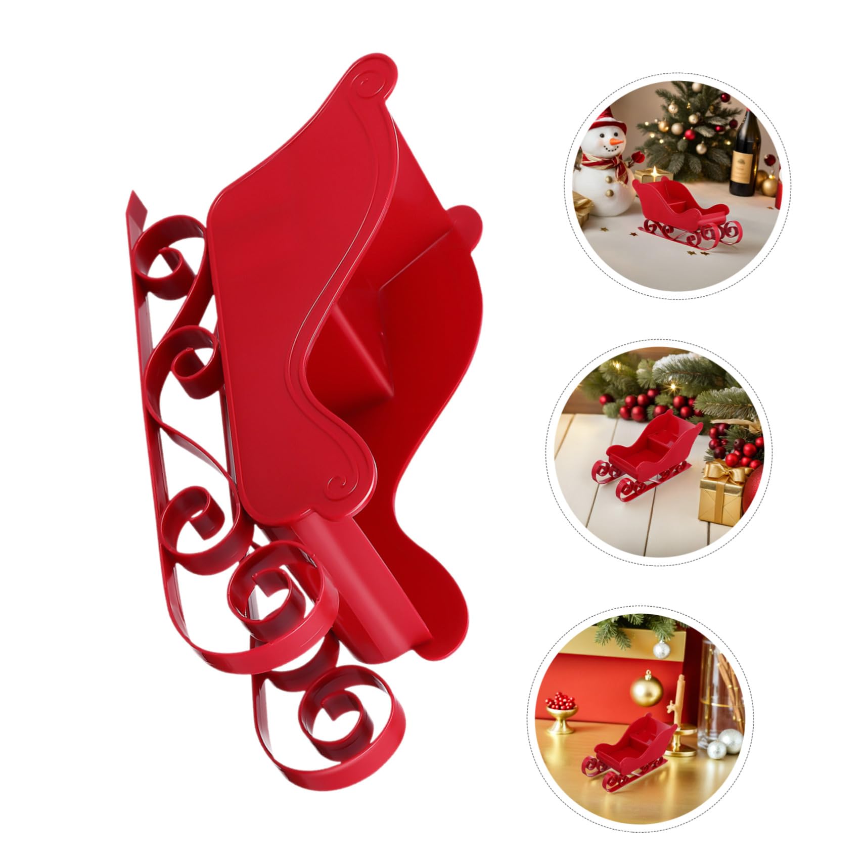 ABOOFAN 4stücke Mini Schlitten Deko aus Weihnachtsschlitten Figur für Tischdeko Weihnachtsdeko Schlitten Anhänger für Baum Dekorative für Innendekoration