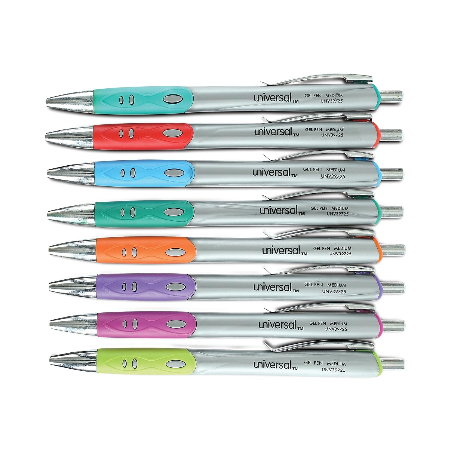 Universal 39715 Comfort Grip Deluxe Stylo roller à encre gel rétractable 0,7 mm Assortiment 8/ST