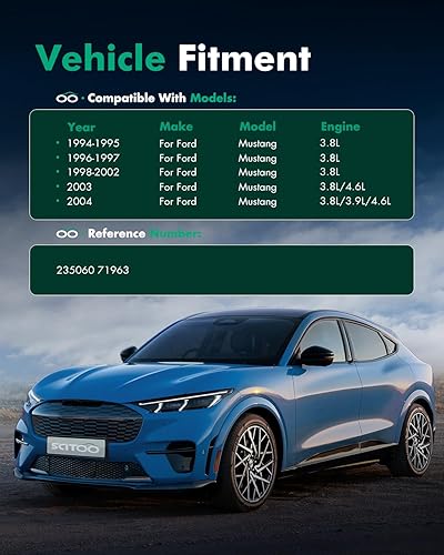 Miniatura 4 de Amortiguadores, par delantero SCITOO de amortiguadores de gas para 1994 1995 1996 1997 1998 1999 2000 2001 2002 2003 2004 para Ford Mustang 3.8L