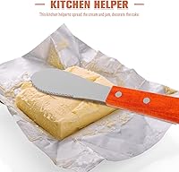 Vista 8 de 2 unids Creamcheese Butter Straight Spreader Butter Spatula Sandwich Cortadora Raspador Mango de Madera Pequeñas Herramientas Espátula de glaseado