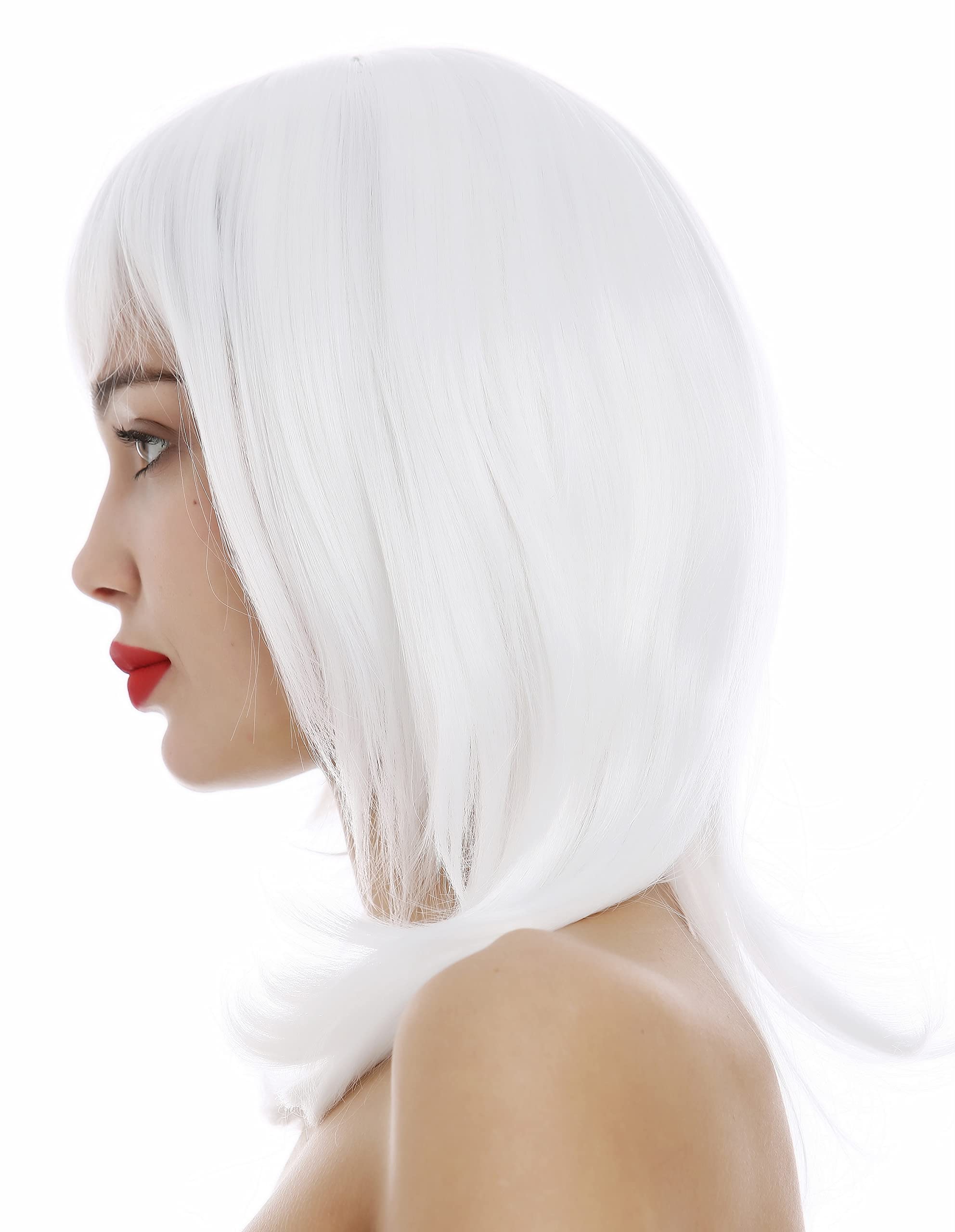 WIG ME UP - 3003-1001 Lady Wig shoulder-length medium long layered straight hair white, white (1001) - Image 3