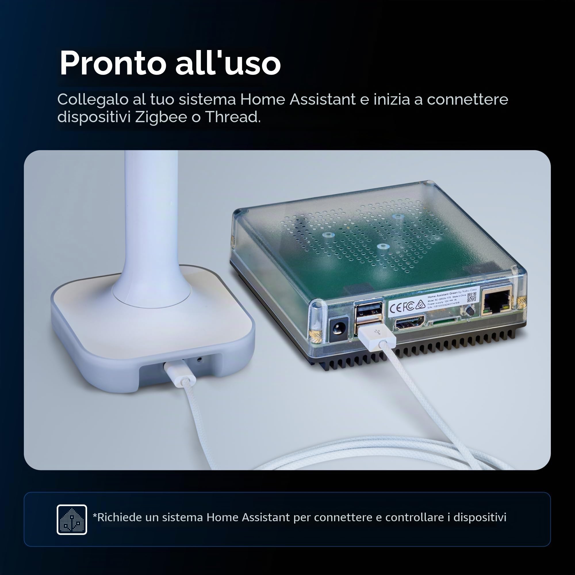 Home Assistant Connetti ZBT-2 | Collega i dispositivi Zigbee, Thread o Matter all'Assistente domestico | Hardware ufficiale